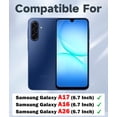 thumbnail image 2 of for Samsung Galaxy A16/ A17/ A26-5G Phone Case with 2 Pack Screen Protector, Slide Camera Cover, Kickstand & Lanyard Strap, Military Grade Shockproof Protective Heavy Duty Non-Slip Case, Blue, 2 of 9