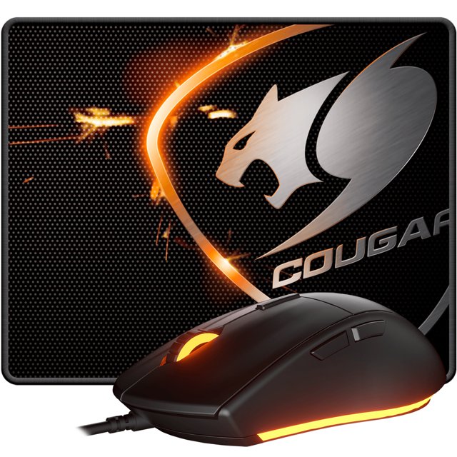 Kit Gamer Mouse MINOS y Mousepad SPEED Cougar XC 4000dpi 6botones Negro