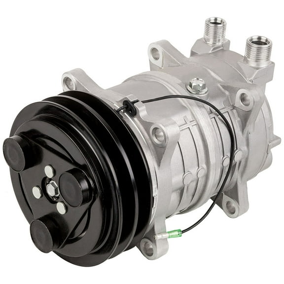 AC Compressor & 135mm Double V-Belt A/C Clutch Replaces Tama TM-16 488-46021 12v Seltec Zexel Valeo Diesel Kiki - BuyAutoParts