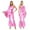 Pink, variant on TiaoBug Women's One Shoulder 70s Disco Dance Jumpsuit Metallic Shiny Flare Bell Bottom Pants Outfits Gold S