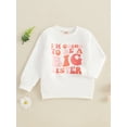 thumbnail image 2 of SUNSIOM Kids Girls Sweatshirt, Long Sleeve Crew Neck Letters Print Pullover Hoodie Clothes, 2 of 6