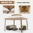 thumbnail image 4 of INTER HUT 11x11 Outdoor Pop up Gazebo Tent with Mesh Walls for Patio, Lawn, Backyard and Deck, Beige, 4 of 9