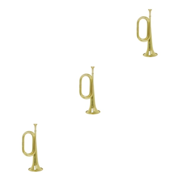 Advancent Trompeta de caballería Bugle Instrumento de música Niños Juguetes vocales de desarrollo Cuerno con boquilla para principiantes Type1 NO1