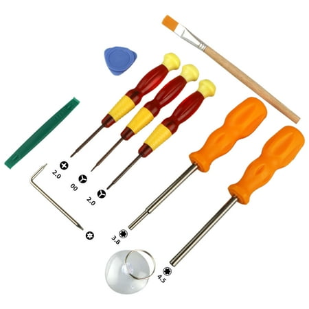 Ds Lite Replacement Parts 10in1 Triwing Kit + 3.8mm + 4.5mm Screwdriver Repair Tool Compatible with Nintendo Switch, Nintendo Wii / 2DS / 3 DS / DS Lite / GBA / Gamecube and More ()