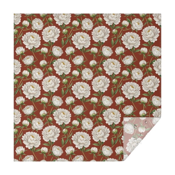 Pioneer Flower Floral Print Pattern Square Tablecloth, Waterproof Wipeable Spillproof Washable Table Cover for Home Kitchen Party Decor, 42"x42"