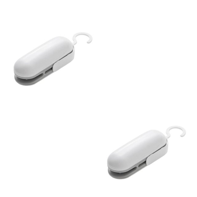 Advancent Máquina de sellado de mano, pequeños bocadillos, bolsas de almacenamiento de galletas, sellador, protector de embalaje, rebanador, Gris 2Conjunto
