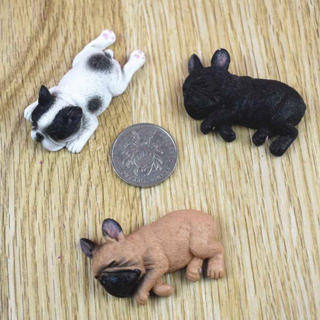 Moyic Dormir Perro Nevera Pegatina Bulldog Francés Mini Toy Imán Decor Novel Decoración del hogar Negro Tipo C Moyic JJ9742-09