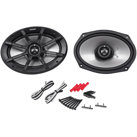 KICKER 40PS692 - 6"/9" 180W 2 Ohm Weather-Proof 2-Way Coaxial Speakers