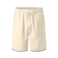 thumbnail image 7 of Edvintorg Streetwear Men's Cotton Linen Single-Breasted Unhooded Casual Sports Suit Short Sleeve and Shorts Set 2 Piece Oversized Clothing, 7 of 7