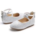 thumbnail image 6 of Kiderence Girls Flat Mary Jane Shoes School Party Dress Ballerina Shoe (Toddler/Little Kids) F616 Silver - 9M, 6 of 7