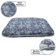 thumbnail image 3 of Floral Pet Bed, Sketch of Chrysanthemums with Buds and Leaves, Chew Resistant Pad for Dogs and Cats Cushion with Removable Cover, 24" x 39", Blue Grey Slate Blue, by Ambesonne, 3 of 4