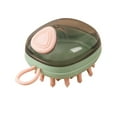 thumbnail image 2 of Cepillo de masaje para gatos, suave, elástico, de silicona, mango antideslizante, dispensador de champú, cepillo de baño para perros, para el cuidado de mascotas, baño, verde, 2 of 5