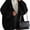 Black, variant on Olaglory Womens Oversized Cardigan Sweaters Long Lantern Sleeve Knit Open Front Lightweight Sweater