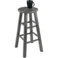 thumbnail image 5 of Home Square 2 Piece Transitional Solid Wood Counter Stool Set in Rustic Gray, 5 of 6