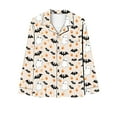 thumbnail image 3 of Enjoytime Lounge Sets for Women Plus Size Halloween Print Long Sleeve Tops and Loose Pants Fall Casual Pajama House Wear, 3 of 4