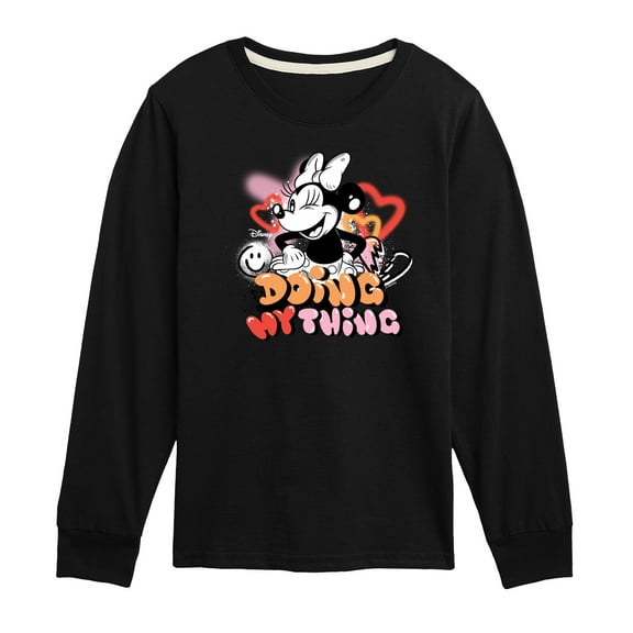 Disney - Minnie Mouse Doing My Thing - Youth Long Sleeve Graphic T-Shirt