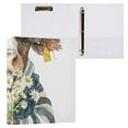 thumbnail image 3 of Bull Cow Daisies 3 Ring Binders 1.5 inch Hardcover File Folders with Interior Pockets A4 Size Organizer for School Office Hospital Set of 2, 3 of 8