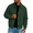 Army Green, variant on Jackets for Men Solid Color Long Sleeve Button Down Collared Shirt Jacket Winter Trendy Casual Jacket Black M