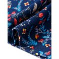 thumbnail image 6 of DARING DIVA Women's Plus Soft Tops V Neck Ruffle Sleeve Floral Casual Blouses 1X Dark Blue, 6 of 6
