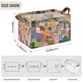 thumbnail image 7 of Yayeee Foldable Storage Basket for Shelves with Handles Waterproof Cloth Bins, Purple Cityscape Painting, 7 of 7