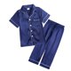 thumbnail image 1 of 2Pcs Red Satin Pyjamas Kids Sets Boys Girls Solid Silk Children's Pajamas Clothes Toddler Lounge Pjs 2-12T Christmas Clothing, 1 of 4