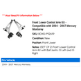 thumbnail image 2 of Front Lower Control Arm Kit - Compatible with 2004 - 2007 Mercury Monterey 2005 2006, 2 of 2