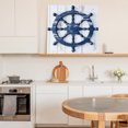 thumbnail image 6 of Blue Coastal Wall Art Painting on Canvas, Nautical Summer Beach Ocean Canvas Art Home Prints Wall Art Framed Modern Artwork for Living Room Bedroom Wall Decor 8x8in, 6 of 9