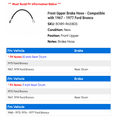 thumbnail image 2 of Front Upper Brake Hose - Compatible with 1967 - 1977 Ford Bronco 1968 1969 1970 1971 1972 1973 1974 1975 1976, 2 of 2