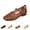 Brown, variant on Mary Jane Shoes Women Square Toe Mesh Hollow Slip on Buckle Strap Elegant Ballet Flats Soft Breathable Arch Support Wedding Flat Shoes Black 41(US-8.5)