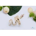 thumbnail image 3 of Full Finger Slithering Snake Ruby Eyes Ring in 14k Yellow Gold, 3 of 4