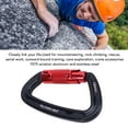 thumbnail image 3 of Clip de Randonnée, Grande Capacité de Charge Haute Résistance Aluminium Aviation et Acier Inoxydable Verrouillage Automatique Boucle de Clip d'Escalade pour Extérieur Rouge avec Axe Noir, Noir avec Rouge, 3 of 7