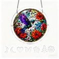 thumbnail image 4 of Acrylic Puzzles Suncatcher Window Hanging, Natural Scenery & Emerald Flame Hummingbird Pattern Jigsaw Sun Catchers Garden Decoration Home Decor 83 Pieces 7.4 Inch, 4 of 9