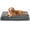 Grey, variant on XL Dog Bed, Flat Pet Beds with Removable Washable Cover, Pet Mat Cute Dog Crate Bed Thick Shredded Chopped Crate Foam & Anti Slip Bottom for Indoor