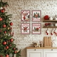 thumbnail image 4 of Hieng Vintage Christmas Decor, Christmas Wall Art Prints Set of 4, Retro Christmas Santa Claus Wall Art Decor for Gallery Living Room Bathroom (Unframed), 4 of 6