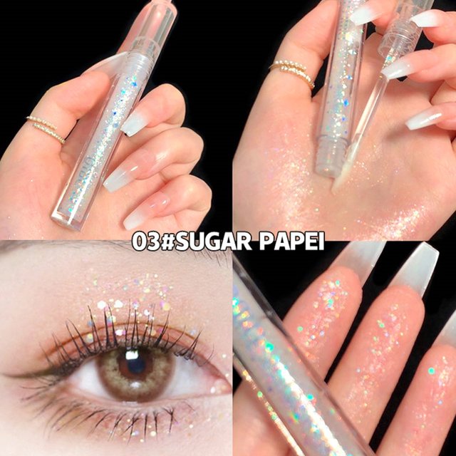Xihbxyly Sombra de Ojos Colorida Diamond Pearl, Sombra de Ojos Fina y de Alto Brillo