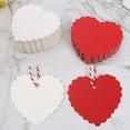 thumbnail image 2 of Minnieouse Etiquetas en blanco con forma de corazón de papel Kraft, etiquetas de regalo, tarjetas de borde con ondas, favores de boda, fiesta de Ropa, zapatos y accesorios Miscelánea Rojo, 2 of 6