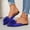 #0342-Blue, variant on Wedge Sandals for Women, Slide On Mule Style, Padded Insole for Support, Versatile Spring and Summer Footwear Gift