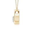 thumbnail image 2 of ANGARA Natural Diamond Solitaire Open Circle Pendant in 14K Yellow Gold for Women (Size-4.4mm| Color-K| Clarity-I3) | April Birthstone, Anniversary, Jewelry Gift for Women | Natural Diamond Necklace, 2 of 7