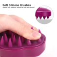 thumbnail image 3 of Paquete de 2 cepillos de champú para masaje del cuero cabelludo – Cepillo mejorado para el cuero cabelludo húmedo y seco con cerdas de silicona suave para eliminar la caspa, herramienta para el, 3 of 7