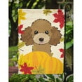 thumbnail image 3 of Chocolate Brown Poodle Thanksgiving Flag Garden Size BB2062GF, 3 of 3