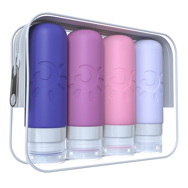 Botellas de viaje Zafit de 90 ml para artículos de tocador, aprobadas por la TSA, 4 unidades