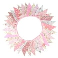 thumbnail image 1 of 33 Ft Vintage Flower Fabric Bunting Banner 36 Triangle Flag For Party Decor, 1 of 9