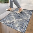 thumbnail image 3 of Bohemian Vintage Blue Flowers Door Mat Welcome Door Mat for Front Door, Home Entrance, Yard, Floor, Patio, Non Slip Spring Summer Welcome Mat Indoor Outdoor Doormat 0"*", 3 of 6
