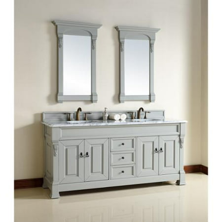 James Martin Furniture 72-inch Grey Double Sink Vanity ...