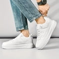 thumbnail image 5 of Men's & Unisex Chunky Platform Sneakers with Height - Low-Top Skate Shoes, Thick MD Sole for Outdoor, Casual Wear & Skateboarding - All-Season Comfortable Sneakers Suitable for Men &, 5 of 10