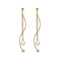 thumbnail image 3 of Xihbxyly Pendientes con Flecos, Elegantes Pendientes de Perla, Diseño Creativo y Largo, Accesorio de Moda, Ideal para Fiestas, Banquetes y Clubes, Regalo Ideal para Seres Queridos, Joyería Única., 3 of 7