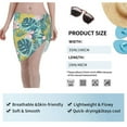 thumbnail image 7 of Bingfone Tropical Floral Women's Sarong Swimsuit Cover Ups Bathing Suit Coverups Chiffon Beach Wrap Skirts, 7 of 7