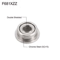 thumbnail image 2 of F681XZZ Flange Ball Bearing 1.5x4x2mm Double Metal Shielded (GCr15) Chrome Steel Bearings 20 pcs, 2 of 4