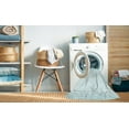 thumbnail image 2 of Ahgly Company Machine Washable Indoor Round Contemporary Light Slate Blue Area Rugs, 3' Round, 2 of 7