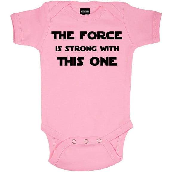 The Force is Strong Pink Baby Bodysuit
